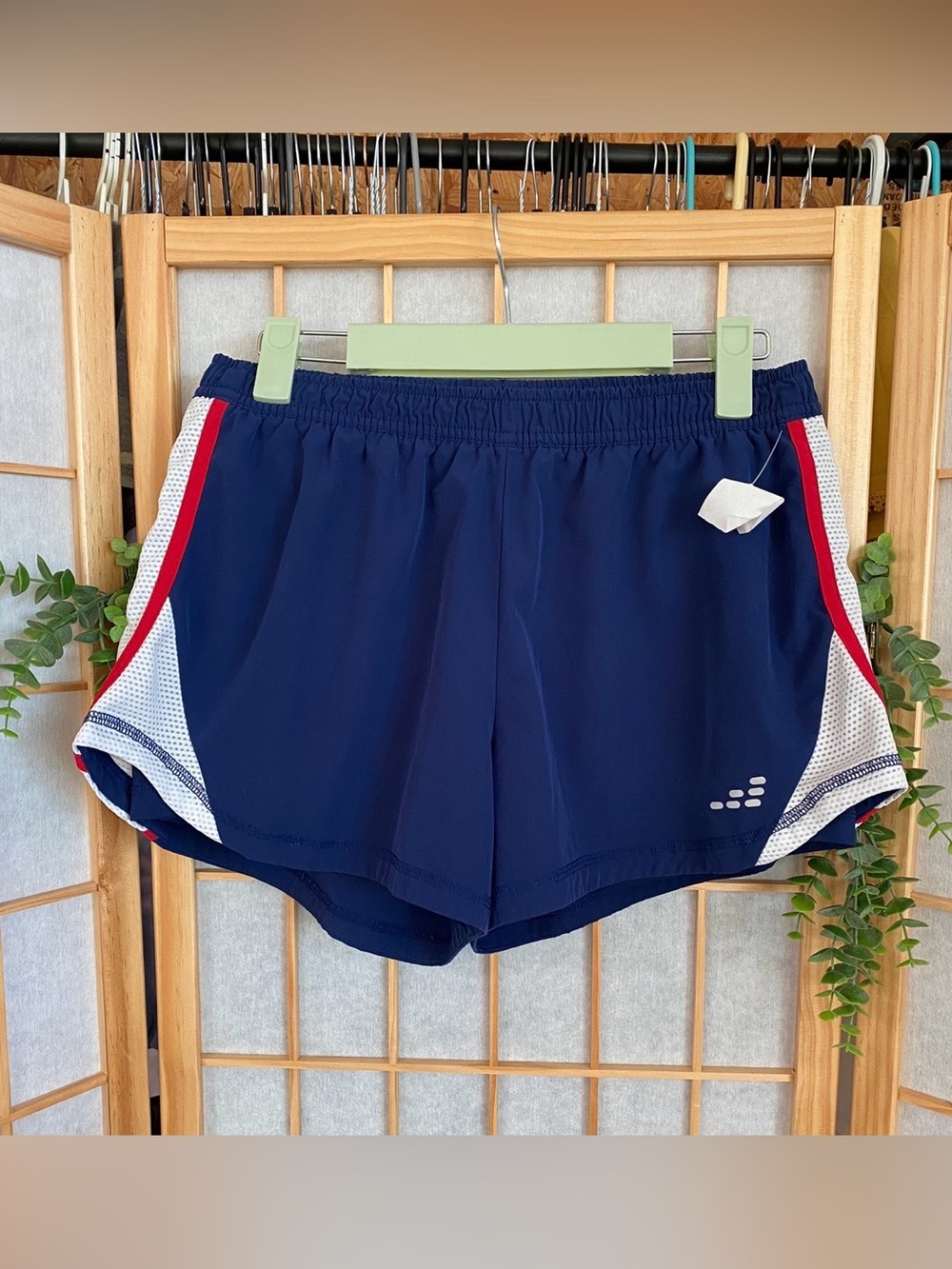bcg Navy Athletic Shorts with White & Red Accents